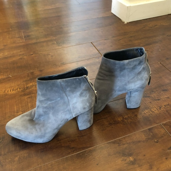 Prada Grey Suede Booties 37.5 - Picture 2 of 4